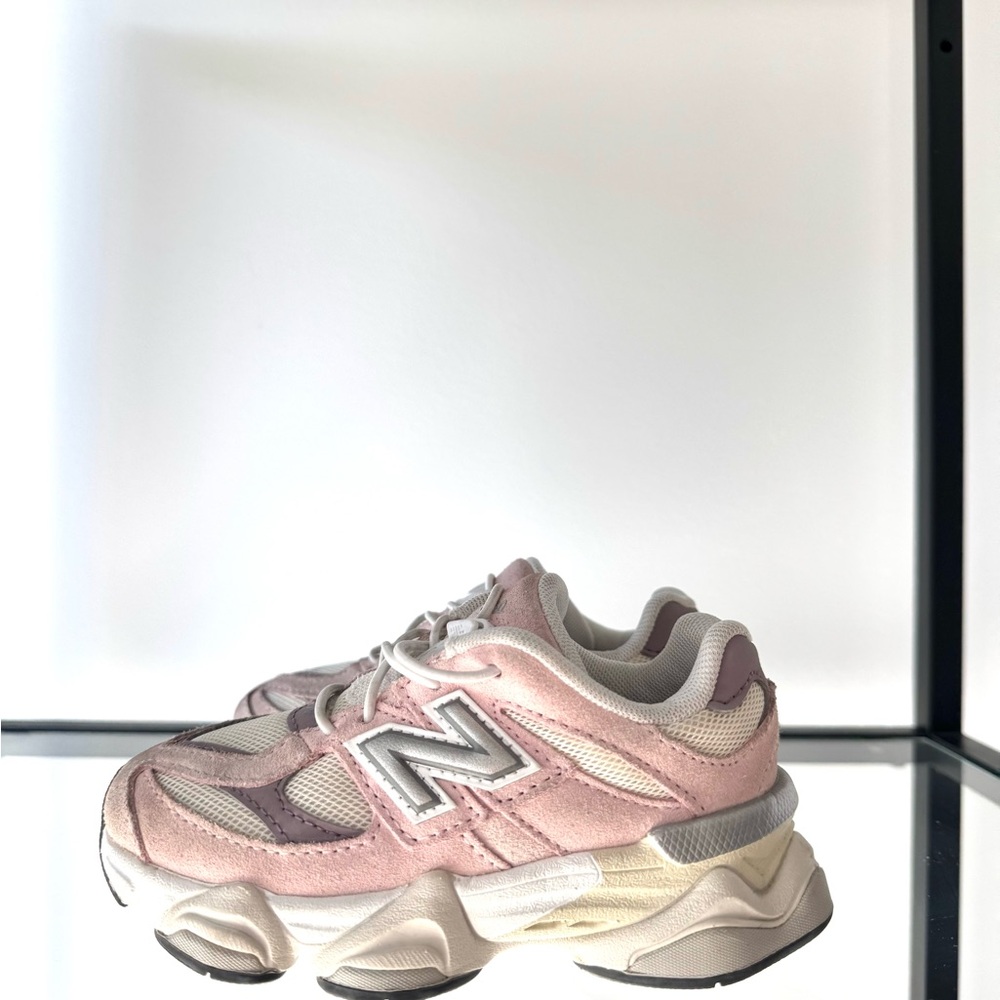 New Balance Pink and Cream Kids Sneakers